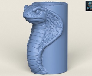 Cobra Snake Head Vase Print Ready 3D Model