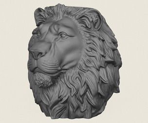 Lion Head Vase