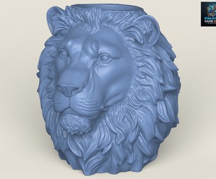 Lion Head Vase