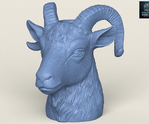 Goat Head Vase Print Ready 3D Model