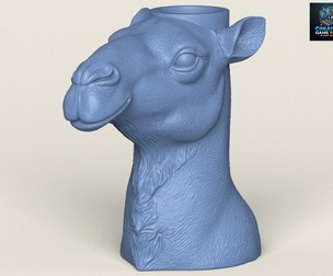Camel Face Vase Print Ready 3D Model