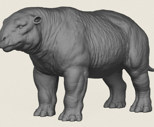 Dino Bull Print Ready 3D Model