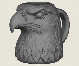 Eagle Head Decorative Mug