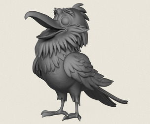 Cartoon Toy Bird Print Ready 3D Model