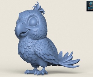 Baby Parrot Print Ready 3D Model