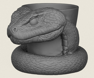 Python Snake Head Planter