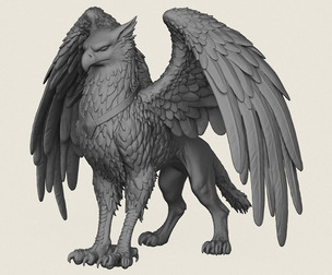 Fantasy Griffin Print Ready 3D Model