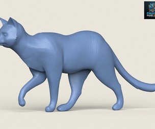 Cat Walk Pose Print Ready 3D Model