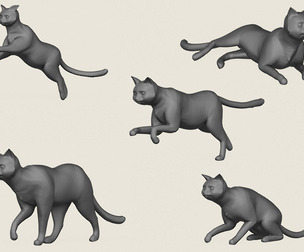 Cat Poses 3D Print Ready Collection