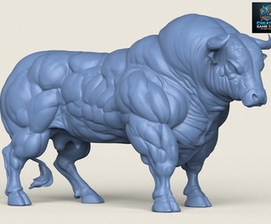 Muscular Bison Bull