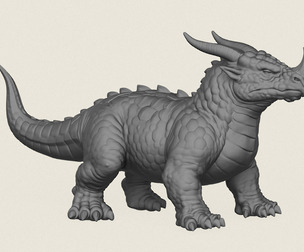 Monster Dino Lizard Print Ready 3D Model