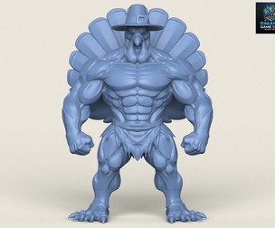 Muscular Turkey Man