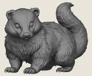 Cartoon Badger Animal