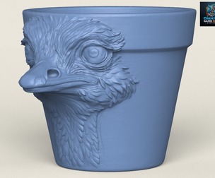 Ostrich Head Planter