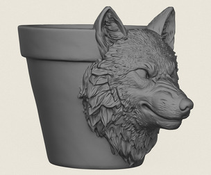 Wolf Head Planter