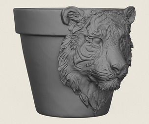 Tiger Head Planter