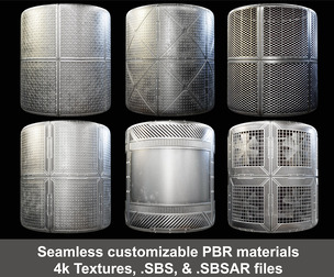 Metal Floor PBR Material and Textures
