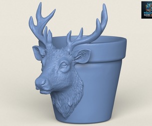 Reindeer Head Planter