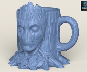 Groot Head Wooden Stump Mug