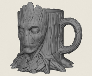 Groot Head Wooden Stump Mug