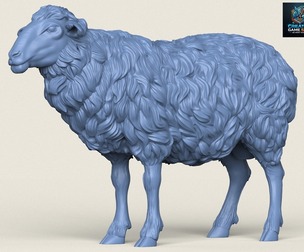 Sheep Print Ready 3D Model