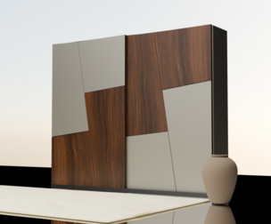 Closet wardrobe with original design 3D model