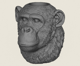 Chimpanzee Head Vase
