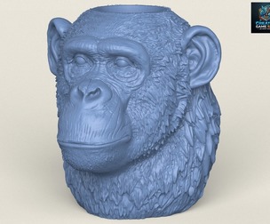 Chimpanzee Head Vase