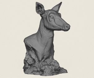 Wild Deer Sculpture