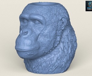 Gorilla Face Vase