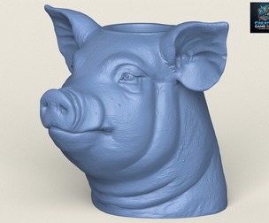 Pig Head Vase