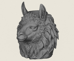 Llama Animal Face Vase