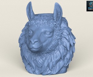 Llama Animal Face Vase