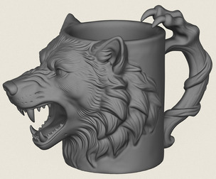 Wolf Head Stylish Mug