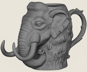 Mammoth Elephant Head Mug