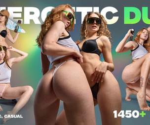 Energetic Duo: 1450+ Vibrant Female Poses