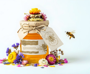 Honey Jar Mockup PSD Template - Professional High-End Artisanal Food Packaging & Label