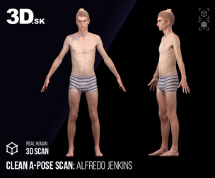 Clean A Pose 3D Scan | Alfredo Jenkins Underwear