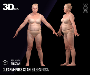 Clean A Pose 3D Scan | Eileen Rosa Underwear