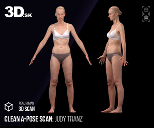 Clean A Pose 3D Scan | Judy Trant Underwear