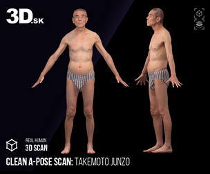 Clean A Pose 3D Scan | Takemoto Junzo Underwear