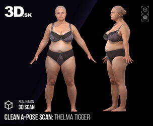 Clean A Pose 3D Scan | Thelma Tigger Underwear