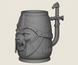 Ancient Warrior Beer Mug