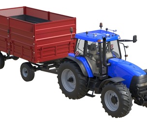 Case IH MXM Tractor 190 and Dump Trailer