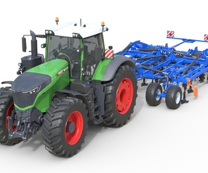 Fendt 1050 Vario Tractor with Star Wheel Soil Cultivator