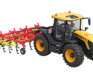 JCB Fastrac 4000 ICON Tractor and Agricultural Cultivator