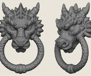 Dragon Face Decorative Art