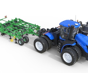 New Holland T9 Tractor and Wheel Cultivator