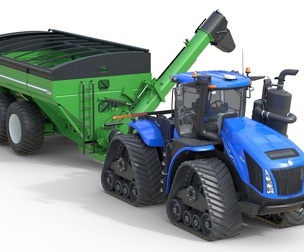 New Holland T9 Tractor With Grain Cart
