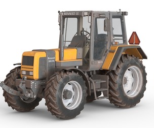 Renault 160-94 4WD Agricultural Tractor Dirty